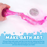 Tub Works Kids Nontoxic Bath Bomb Potions, Variety 6 Pack, Fizzes, Foams & Bubbles with Colorful Eruption, Interactive Bath Toys for Toddler Science Fun
