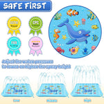 Growsland Splash Pad for Toddlers, Outdoor Sprinkler for Kids | 67" Summer Water Toys Baby Pool Fun Gifts for 3 4 5 6 7 8 9 Years Old Boy Girl Backyard Garden Lawn Outdoor Games