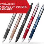 Sharpie S-Gel Pens, Sleek Metal Barrel, Gunmetal, Medium Point (0.7mm), Black Gel Ink, 4 Count