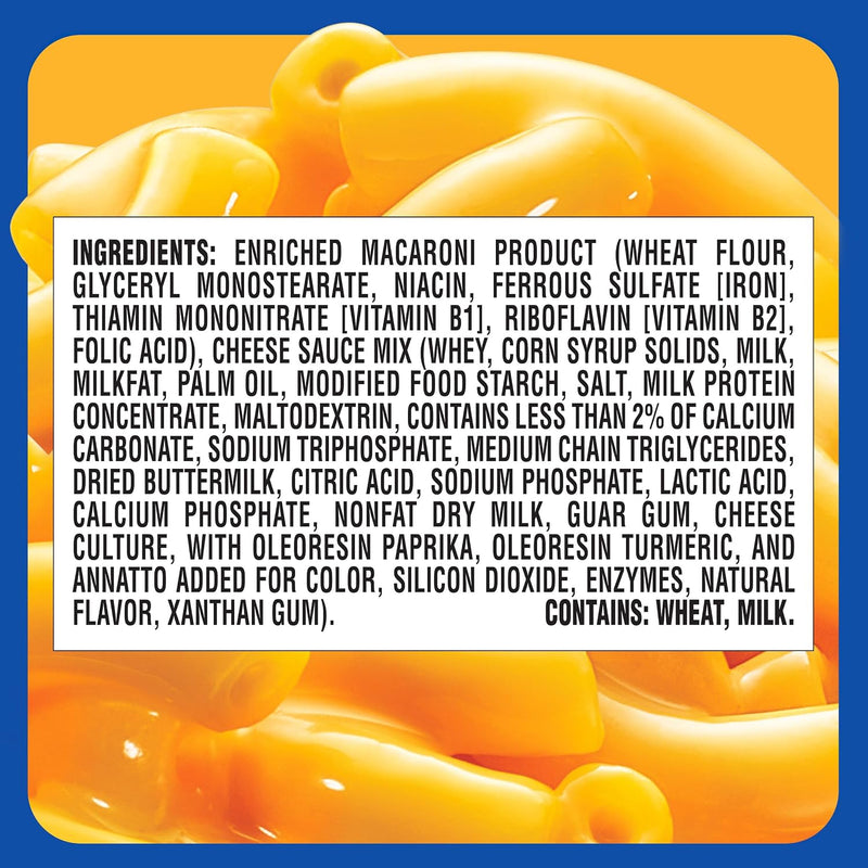 Kraft Easy Mac and Cheese, 18 Packets, for Easy Dinner or Dinner Sides, Original Flavor, No Artificial Flavors, Preservatives or Dyes, 38.7 oz