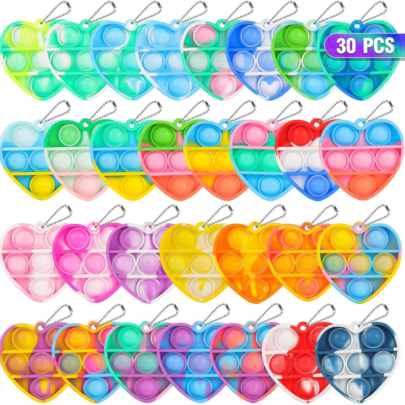 pop fidget toys for kids 4-8 8-12 mini pop keychain bulk party favors classroom prizes