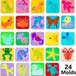 Kidisego Magic Water Elf Toy Kit, 40 Colors Aqua Fairy Water Gel Kit for Kids, Aqua Fairy kit with 24 Molds 10 Pack of Magic Powder, Crate Your Own Water Pets Craft Kits for Kids