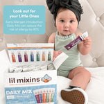 Lil Mixins Allergen Introduction Daily Mix for Babies, Top 7 Allergens | 7 Common Allergens: Peanut, Egg, Cashew, Walnut, Almond, Soy, Sesame, Easy-Mix Powder for Babies 4-12 Months, 1-Month Supply