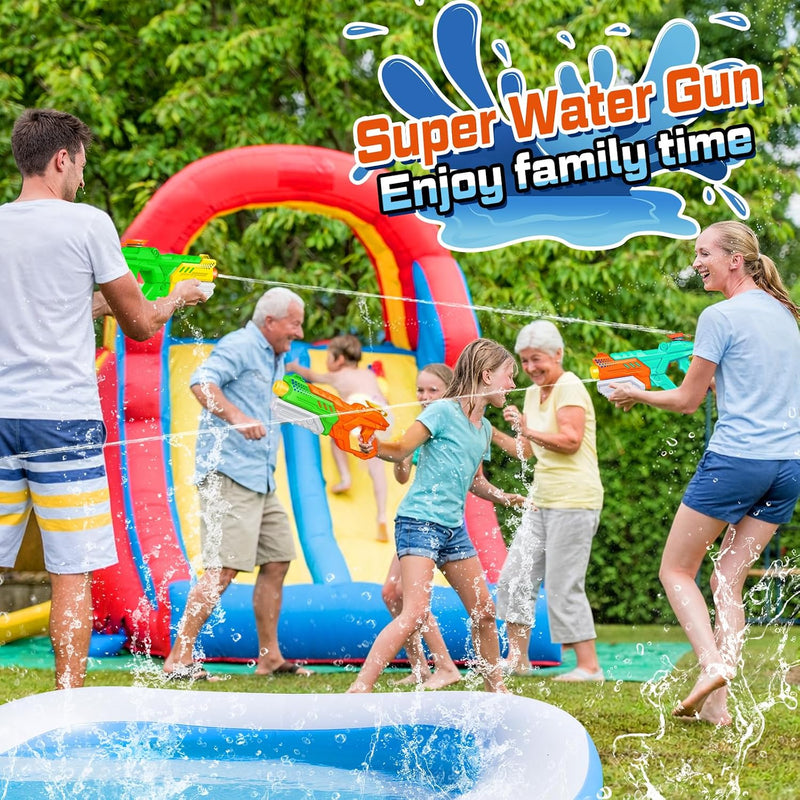 Quanquer 600cc Water Guns for Kids & Adults - 6 Pack Super Squirt Blasters Soaker with Long Range, High Capacity Pump Action, Summer Swimming Beach Outdoor Water Fighting Play Pool Toys for Boys Girls