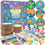 klmars Kids Wooden Painting Kit-Glow in The Dark-Arts & Crafts Gifts for Boys Girls Ages 5-12-Craft Activities Kits - Creative Art Toys for 5, 6, 7, 8, 9, 10, 11 & 12 Year Old Kids