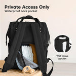 KeaBabies Baby Diaper Bag Backpack, Baby Bag for Boys, Girls (Trendy Black) | Large, Waterproof, Multi Function, Travel Diaper Backpack with Changing Pad, Durable Travel Essentials for Moms and Dads