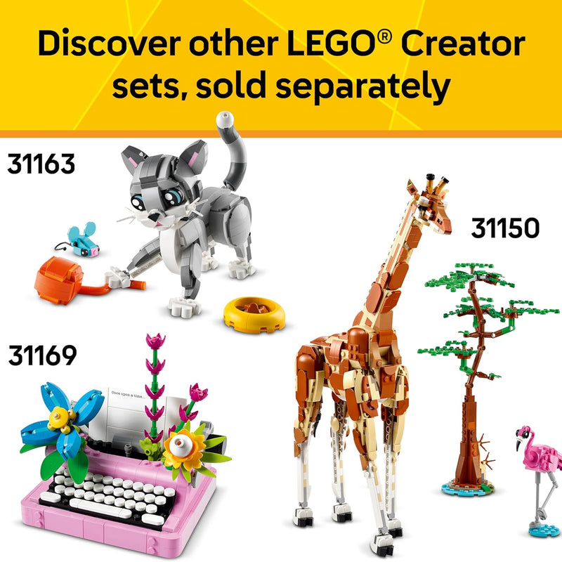 LEGO Creator 3 in 1 Wild Animals Panda Family Building Toy Kit for Kids with 3 Building Options - 31165
