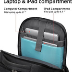 DUSLANG 17 Inch Laptop Backpack for Travel Water Resistant College Backpack for Men/Women Laptop Bag with USB Charging Port,Black