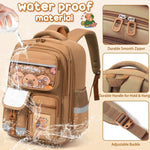 Fimibuke Capybara Backpack for School Girls, 30PCS Capybara Toddler School Supplies Stationery Set with Bookbag Pencil Case Pens Pencils Notebook for Back to School Kindergarten Elementary Student