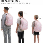 adidas Kids Affiliate Backpack – School Bag for Girls and Boys, 27L, Bow Print Pink Tint/Pink Tint, OSFA