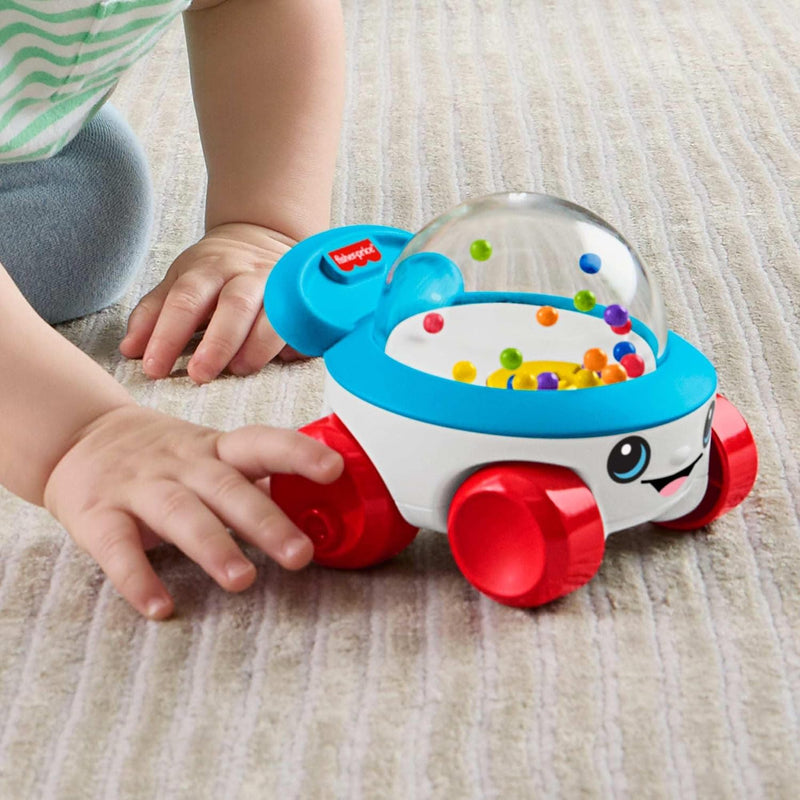 Fisher-Price Corn Popper Mini Vehicle Toy | 3.6 x 3.7 Inches, Push Along, Crawl After Play, Fun Sounds, Baby & Toddlers Ages 6+ Months