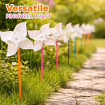 4E's Novelty 24 Pack DIY Pinwheels Craft for Kids, Bulk Summer Pinwheel Craft Kit, Color Your Own Paper Windmill Patriotic Pinwheels for Kids Bulk 4th ofJuly Craft for Kids Art Games