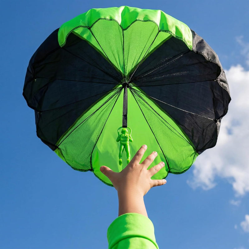 Yeeeasy 4-Pack Tangle-Free Parachute Toys for Kids, Outdoor Flying Game for Boys & Girls Age 3-12, STEM Science Gift