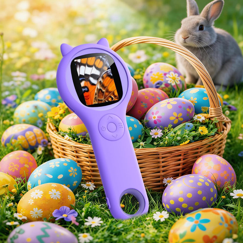 Ashfly Portable Microscope for Kids with 2-inch IPS Screen and 1080P Autofocus Imaging Technology