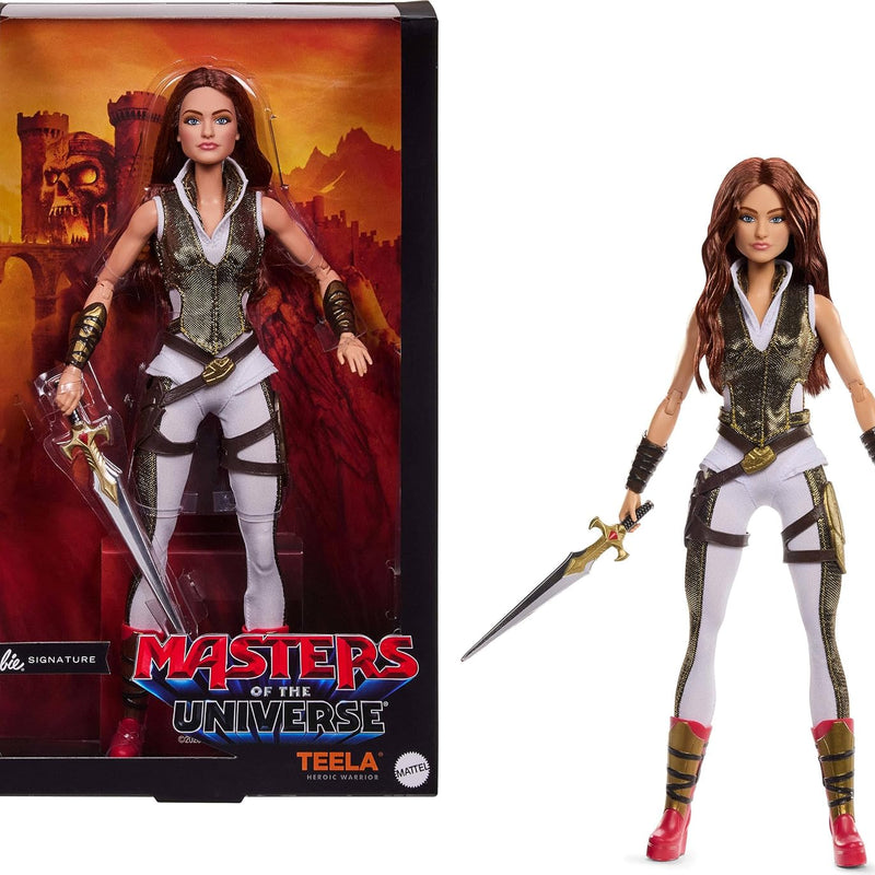 Barbie Signature Doll, Ken He-Man Collectible in Battle Harness, Sword, Doll Stand & Displayable Packaging, Motu Movie Theme