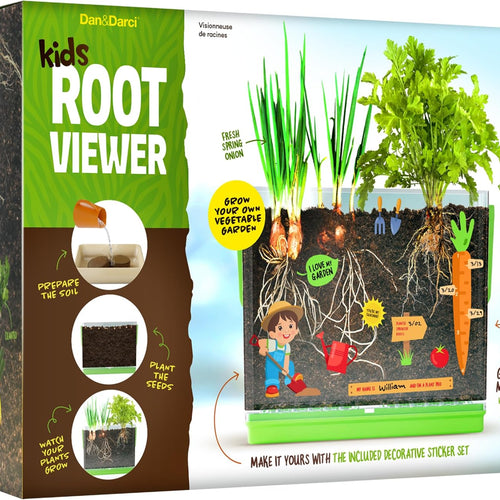 Dan&Darci root viewer kit for kids, grow your own plant, science STEM toy, craft gardening kit for ages 4-8
