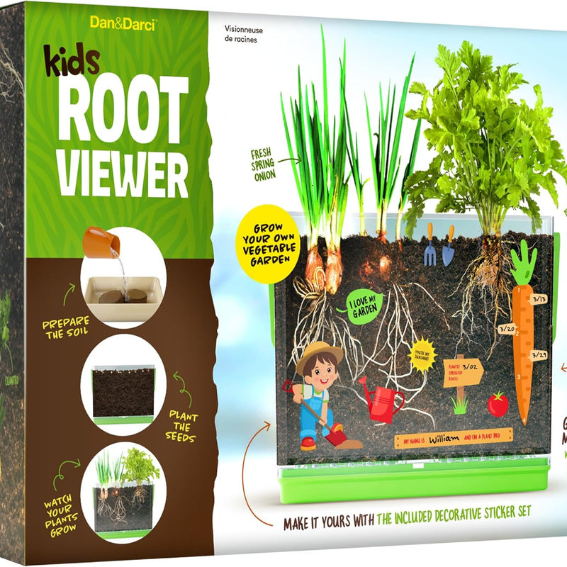 Dan&Darci root viewer kit for kids, grow your own plant, science STEM toy, craft gardening kit for ages 4-8