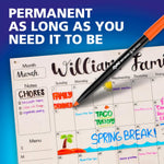 EXPO Wet Erase Markers, Semi-Permanent, Black, Ultra Fine Tip, 12 Count - For Writing on Glass, Whiteboards, Mirrors, Calendar, Labeling, Organizing