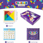 BONNYCO Wooden Tangram Puzzle Set of 30 for Kids Birthday Party Favors