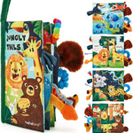 Hahaland Baby 0-6 Months Touch Feel Book, Sensory Toy for Tummy Time, Travel and Gifts for Boys and Girls