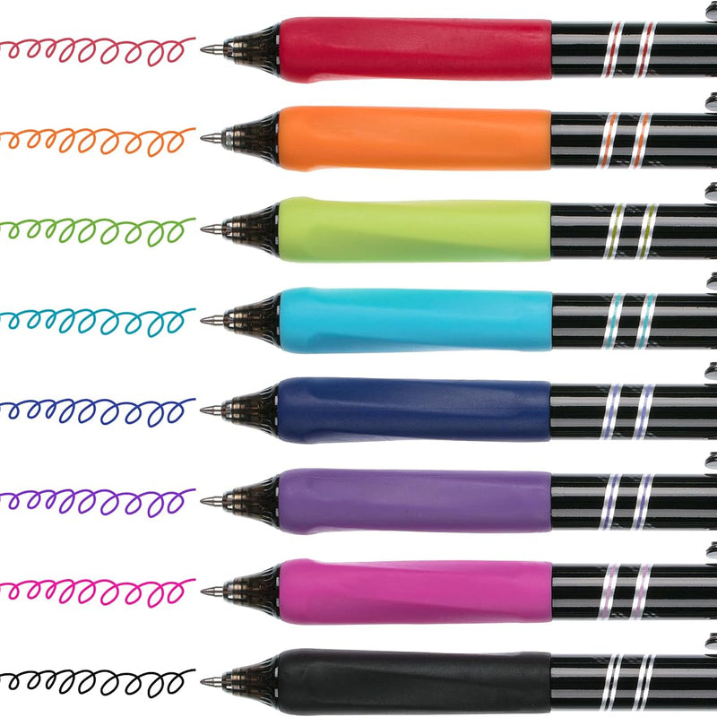 Mr. Pen- Retractable Gel Pens, 8 Pack, 0.7mm Fine Point Colorful Ink | Fast-Dry & Smooth Writing Pens for Note-Taking, Journaling, Office, School & Everyday Use