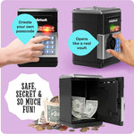 KiddieVault - Electronic Money Saving Box with Code, Automatic Bill Feeder, Lights & Sounds for Kids 3-12