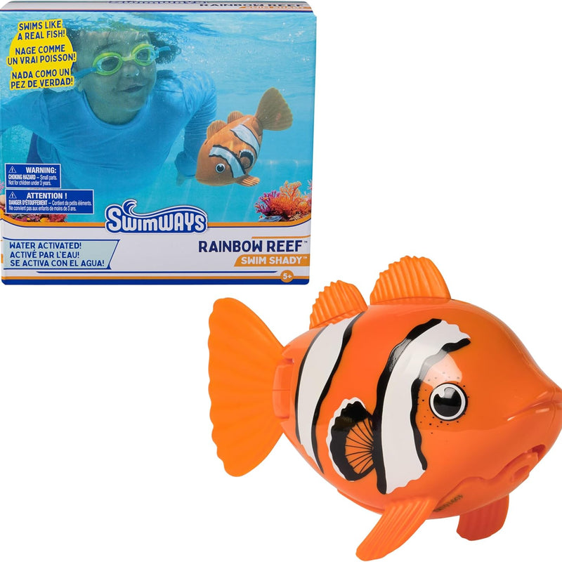 SwimWays Rainbow Reef Shark Water-Activated Pool Toy for Ages 5+ | Realistic Swimming Patterns Inspire Imaginative Play, Toy Supports Swimming Skills, Coordination, and Competitive Games