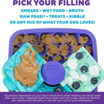 Outward Hound by Nina Ottosson Lick N’ Flip Level 1 Dog Puzzle Toy, Lick Mat & Slow Feeder – Non-Slip Base Beginner Enrichment for Small & Medium Dogs, Holds 1 Cup Wet or Dry Food, 7.4" x 7.4"
