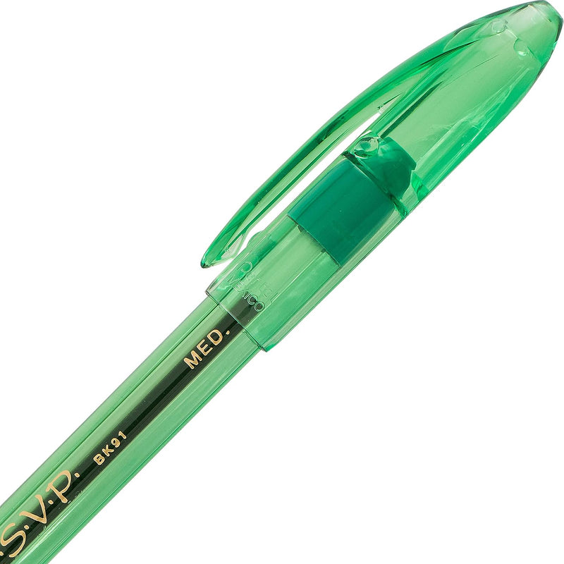 Pentel RSVP Ballpoint Pen, (1.0mm), Medium Line, Assorted Ink, Pack of 8 (BK91CRBP8M)