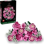 lego botanicals pink roses artificial flowers building set for adults, gifts for birthdays, room decor