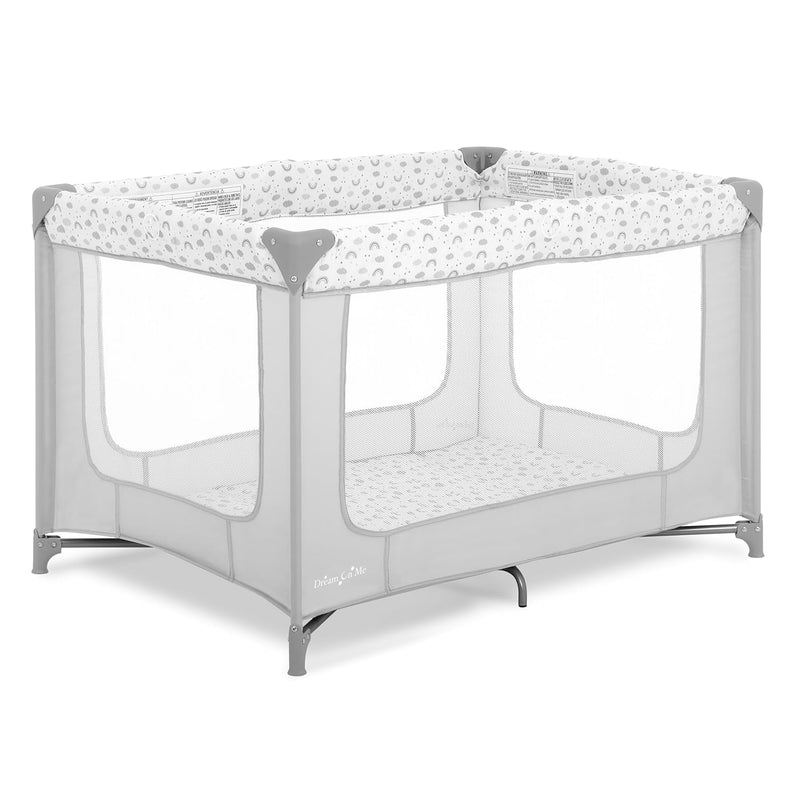 Dream On Me Zodiak Portable Playard, Compact for Travel, Carry Bag, Black | Removable 1" Mattress Pad, Mesh Sides, Quick Fold, 30 Lb Limit - ASTM Tested for Infants & Toddlers, Indoor & Outdoor Use