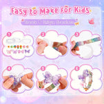 Friendship Bracelet Making Kit for Girls Toys Crafts for Kids Ages 5-12 | 5 6 7 8 9 10 11 Year Old Girl Birthday Gifts Girls Craft Toys Age 5-12, Kids Jewelry Making Kit with Charm (Butterfly&Flower)