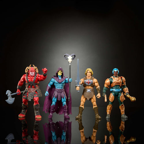​Masters of the Universe Action Figure Toy 4 Pack, 5.5 Inch 2026 Movie Accurate with 1 Exclusive, 14 Posable Joints, Galitzine Elba Björnsson