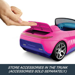 Hot Wheels Barbie RC Pink Convertible Car Remote Control Toy for Kids, 2 Barbie Doll Storage, Sticker Sheet Included