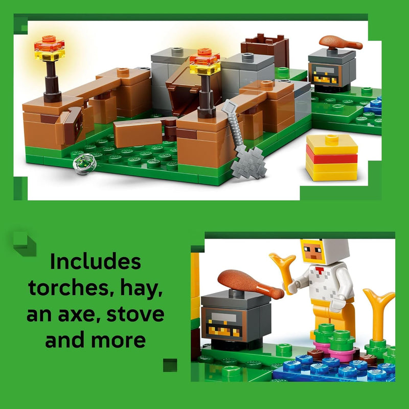 LEGO Minecraft Chicken Farm Building Toy for Kids - 21585