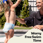 DYPER Baby Swim Diapers Size Medium (20-31 lbs), 19 Count | Disposable Swim Pants | Plant-Based, Hypoallergenic & Fragrance Free | Won't Swell in Water | for Pool, Beach, Swim Lessons & Water Play