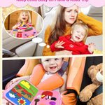 Exorany 8-Page Busy Board for Toddler Girl, Sensory Learning Toy with 20+ Activities, Soft Felt Material, Lightweight and Compact Design