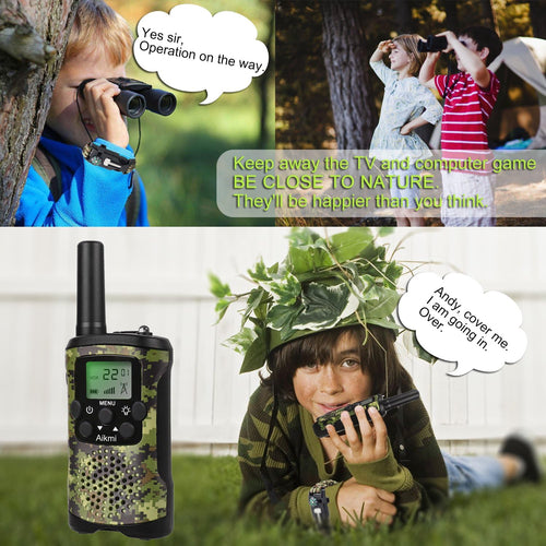 Aikmi Walkie Talkies for Kids - 22 Channels, 3-Mile Range, Durable Design for Ages 5-12