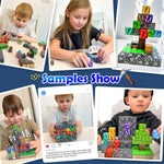 100PCS Magnetic Blocks Building Toys, STEM Learning Sensory Toys for Kids Age 3-5 4-8 5-7 8-12, Gem Cave Adventure Mine Magnet World Craft, Christmas Game Gift for for 3+ Years Old Boys Girls(0.8")
