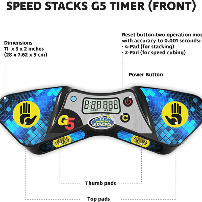 Speed Stacks G5 Timer | Official Sport Stacking and Cubing Association Timer | Accuracy to 0.001 Seconds, Batteries Included