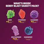 Shameless Snacks Berry Blast Gummy Candy Variety Pack & Fruit Snacks | Keto High Fiber Gummies, 3g Sugar 70 Cals - Gluten Free Vegan Bulk Treats for Kids & Adults