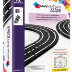 MAGNA-TILES XTRAS: Roads 12 Piece Magnetic Construction Set, The ORIGINAL Magnetic Building Brand