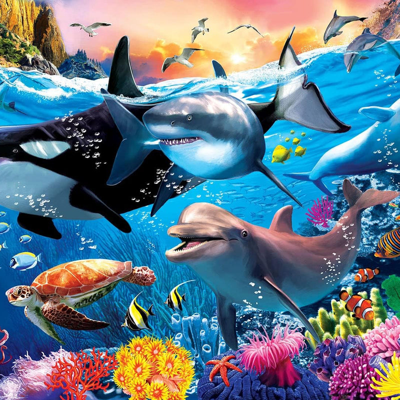 Puzzles for Kids Ages 4-8 Year Old - Underwater World,100 Piece Jigsaw Puzzle for Adults Toddler Children Learning Educational Puzzles Toys for Boys and Girls.