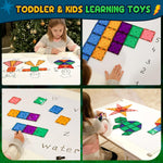 Magnetic Tiles Toddler Toys, Magnetic Building Blocks for Kids Ages 3-12