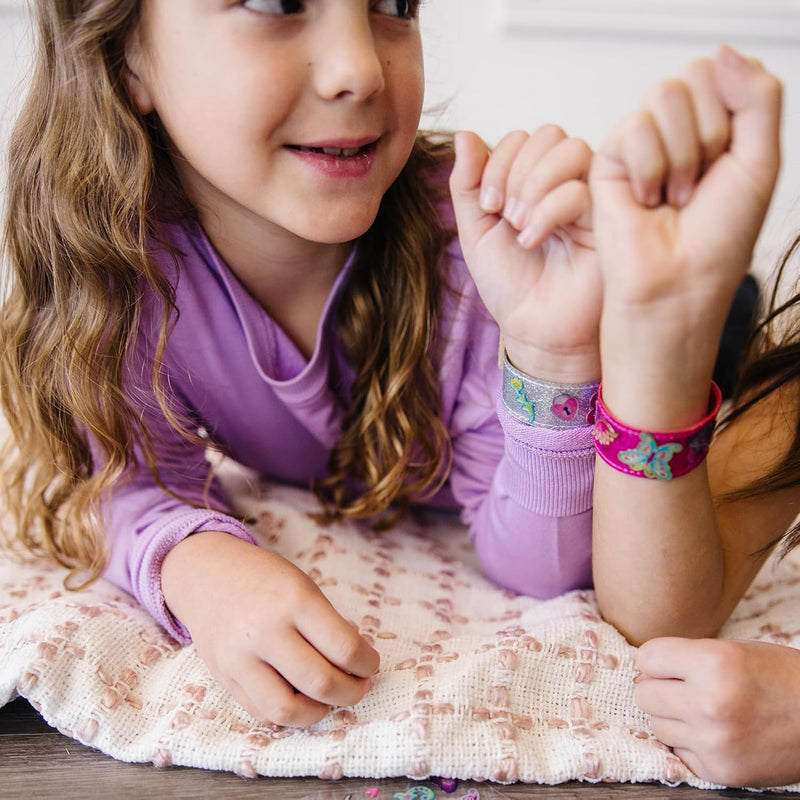 Melissa & Doug Design-Your-Own Bracelets with 100+ Sparkle Gems & Glitter Stickers for Kids, Ages 4+