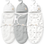 3pk Organic Swaddles for Newborns Girls, Boys & Hats (Nordic, 0-3M) | Soft Cotton Baby Sleep Sacks 0-3 Months, Breathable Baby Hats and Swaddles 0-3 Months, Newborn Essentials Must Haves