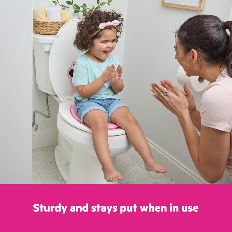 Bright Starts Disney Baby Minnie Mouse Flip & Sit Potty Training Seat, Attaches to Toilet Securely, Space Saving Design Fits Most Toilets