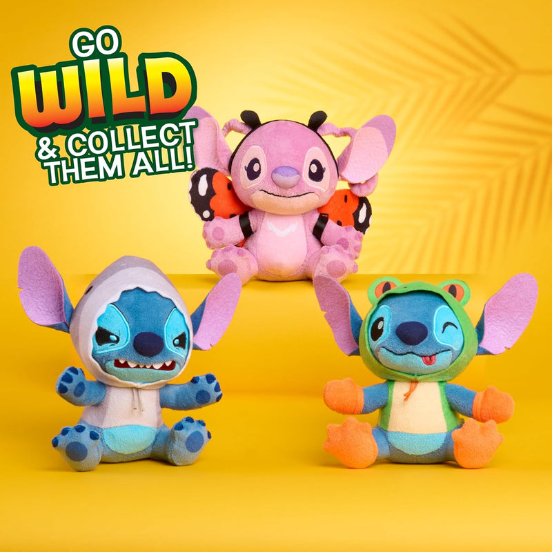 Disney Stitch Goes Wild Small Plush - Stitch Frog, Soft Collectible Plush Stuffed Animal Toy with Wild Details, Cute & Fluffy, for Kids, Fans & Collectors by Just Play
