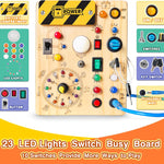 Grarain Busy Board: Montessori Educational Toy for 1-3 Year Olds, Sensory Learning Activity for Autism
