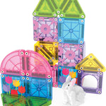 MAGNA-TILES microMAGS 24-Piece Spring Garden Travel Set, The Original Magnetic Building Brand